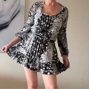 Poupette St. Barth Llona Long Sleeve Dress S EUC $250